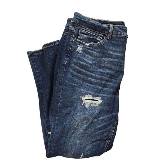 Terra & Sky Cropped Distressed High Rise Jeans Size 16W - Picture 1 of 5